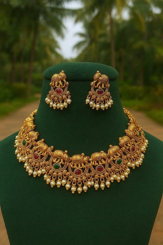 Golden Choker-Style Neckpiece