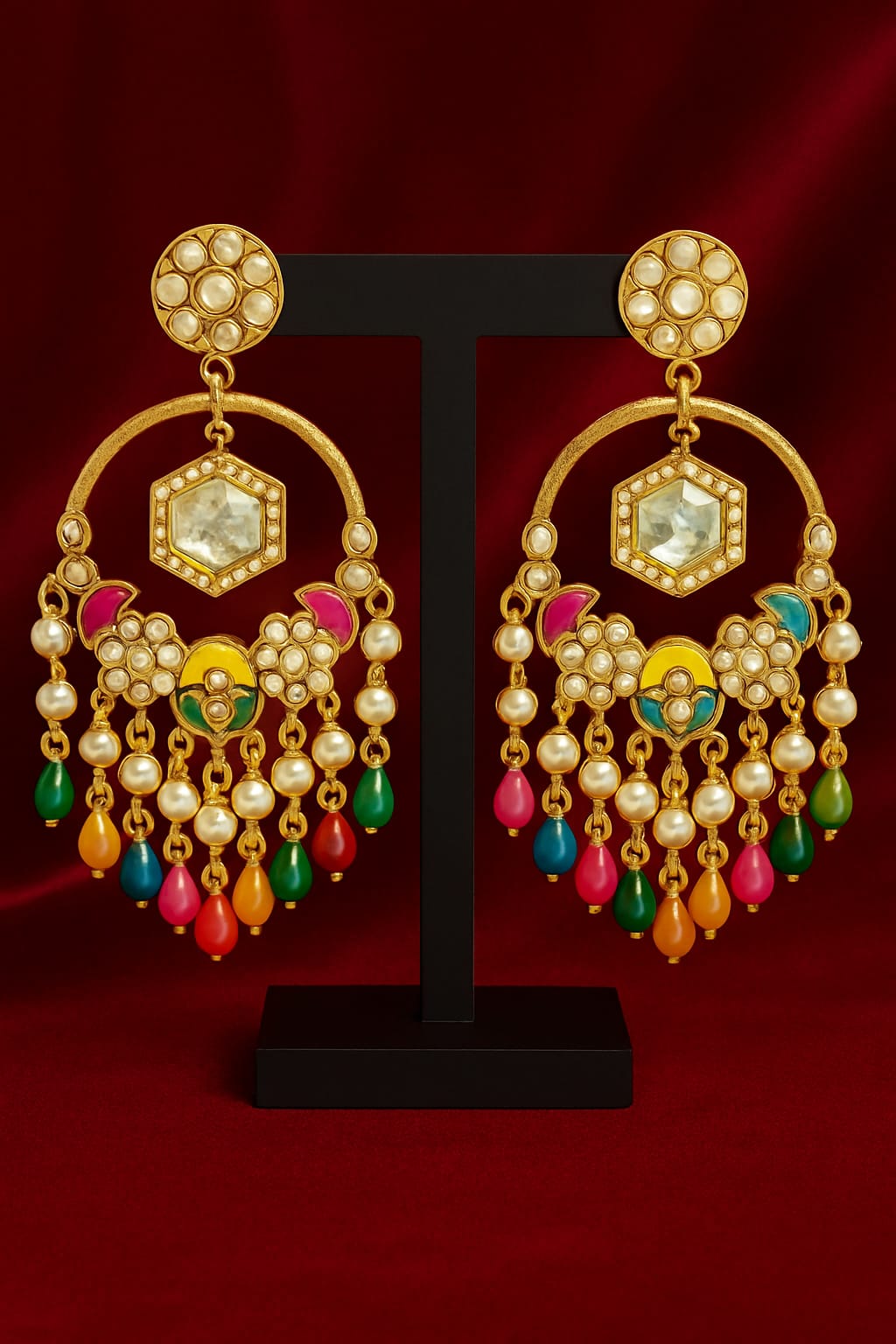 Rainbow Charm Jhumka