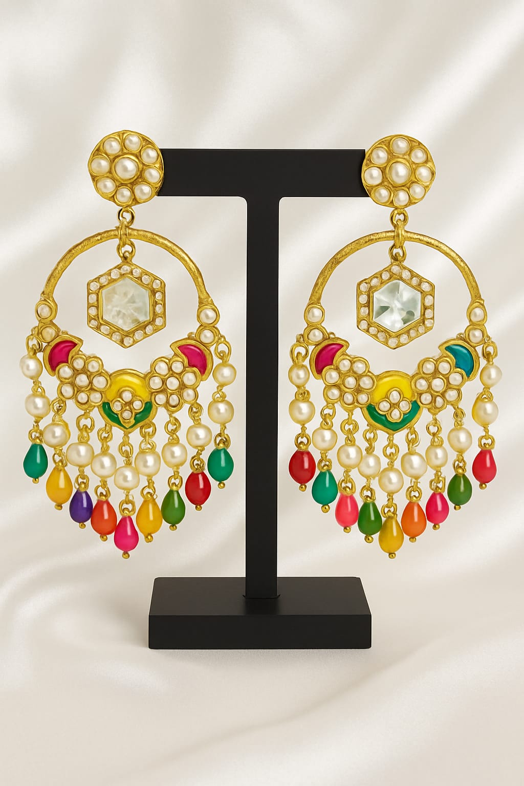 Rainbow Charm Jhumka