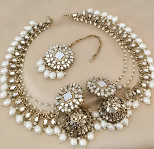 Regal Charm Jhumka with Maang Patti