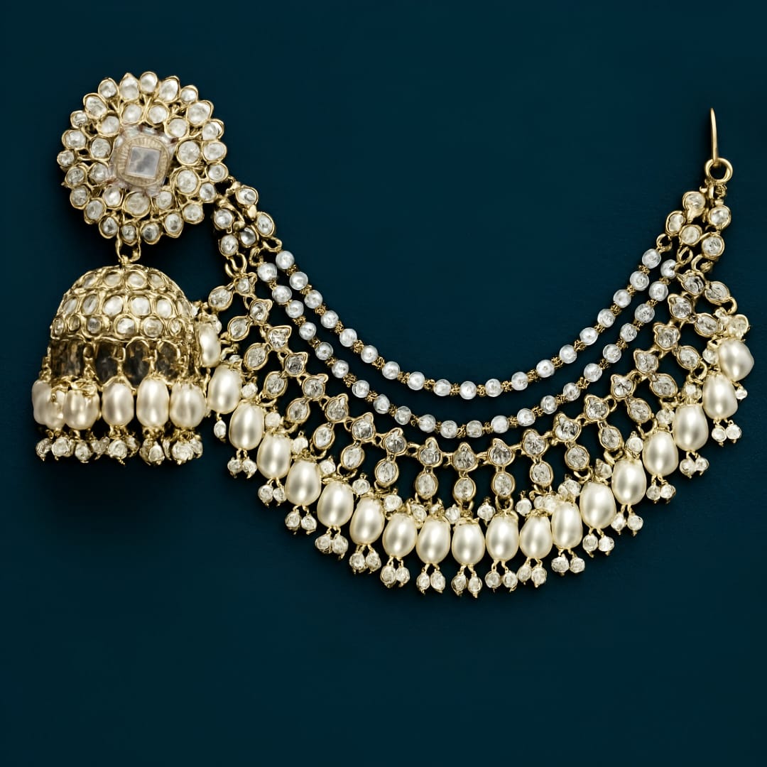 Regal Charm Jhumka with Maang Patti