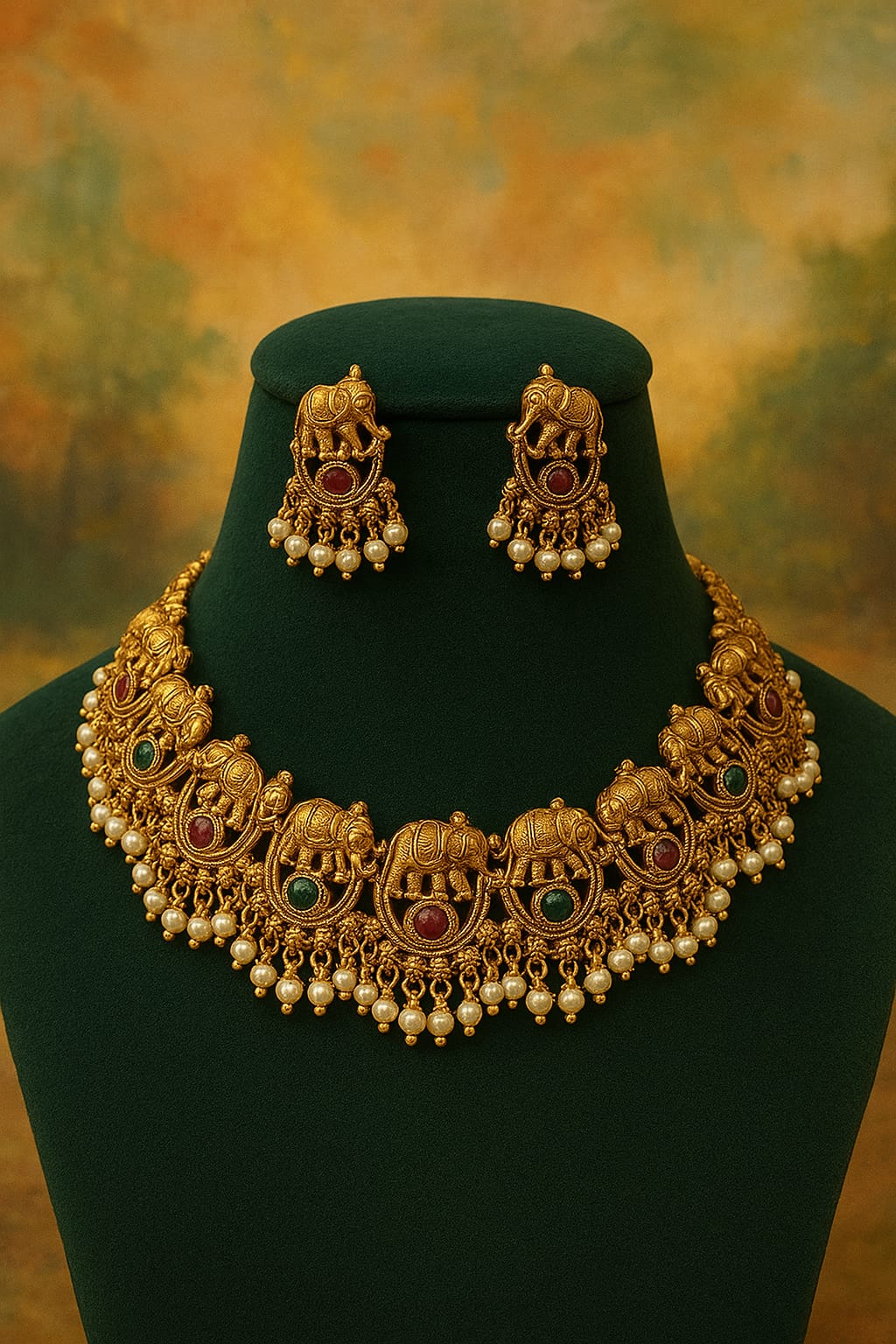 Golden Choker-Style Neckpiece