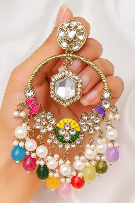 Rainbow Charm Jhumka