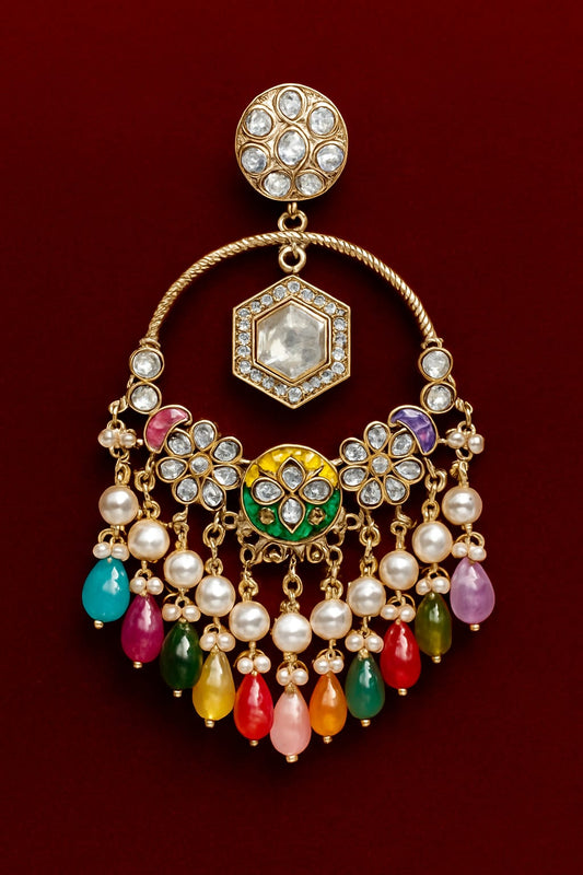 Rainbow Charm Jhumka